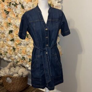 Knox Rose Dark Blue Denim Dress